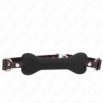 KINK COLLAR & GAG &ndash; kink - juodas kaulas 12 cm kalė 63 x 2 cm