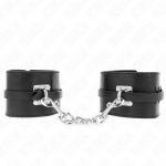 KINK WRIST RESTRAINT &ndash; kink - prabangios uždaromos rankų apribojimai juodi reguliuojami 14.5-21 cm x 6 cm