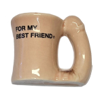 DIABLO PICANTE &ndash; CERAMIC MUG MAGNET WITH PENIS HANDLE &ldquo;FOR MY BEST FRIEND&rdquo;