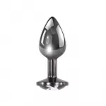 Playboy Pleasure Tux analinis kai&scaron;tis su zuikio logotipu, sidabrinis, 7,4 cm