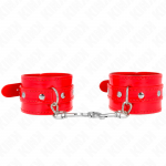 KINK WRIST RESTRAINT &ndash; kink - blizgantys raudoni kankinimo ankletai 23-33 cm