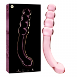 NEBULA SERIES BY IBIZA &ndash; modelis 14 dildo i&scaron; borosilikato stiklo rožinis 18.5 cm -o- 3 cm