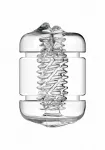 Private Crystal Clear dvipusis rankinis masturbatorius su burnos anga, skaidrus, 21 cm