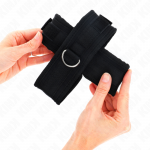 KINK WRIST RESTRAINT &ndash; kink - kryžminiai ankletai juodi 34 x 5.5 cm