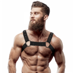 FETISH SUBMISSIVE ATTITUDE - Reguliuojamas neopreno krūtinės diržas vyrams