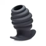 XR Brands HIVE Large Silicone Ribbed Hollow Plug