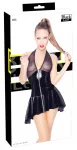 Black Level Vinyl Net Dress L &mdash; blizgi juoda