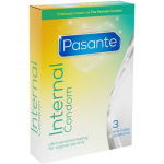 PASANTE - Vidiniai prezervatyvai be latekso, 3 vnt.