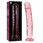 NEBULA SERIES BY IBIZA &ndash; modelis 16 dildo i&scaron; borosilikato stiklo rožinis 18.5 cm -o- 3 cm