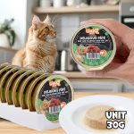 UNIQ PETS CAT WET FOOD DELICIOUS P&acirc;t&eacute; 30 g x 8 vnt. pa&scaron;tetas su jautiena ir gysločio sėklomis