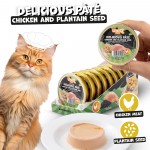 UNIQ PETS Delicious P&acirc;t&eacute; su vi&scaron;tiena ir gysločio sėklomis katėms 30 g x 8 vnt.