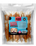 BUBU PETS &scaron;unų skanėstai &ndash; vi&scaron;tienos juostelės ant džiovintos odos lazdelių, 500 g.