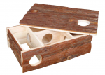 Graužikų namas-labirintas medinis, 35 &times; 11 &times; 25 cm