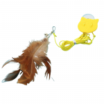 kačių žaislas, prilipinama plunksna ruda, 47 cm