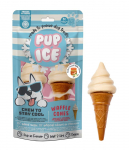 Pup Ice &scaron;unų pa&scaron;aro papildas - skanėstai, ledų formos &bdquo;Waffle Cones&ldquo;, 110 g, 2 vnt. vanilės ir žemės rie&scaron;utų skonio