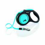 Neon Pavadis M, iki 25kg 5m, juostelinis, mėlynos spalvos