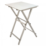Lengvai sulankstomas aliuminio stalas, sidabrinis, 60x45x81 cm