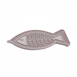 gyvūnų augintinių lėto valgymo dubenėlis, žuvies formos, silikoninis, 20x10x0.5 cm pilkas