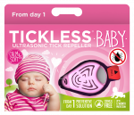 Baby Ultragarsinis kudikių pakabukas nuo erkių ir blusų  rožinis