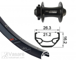 Priekinis ratas 27.5" XLC 6-bolt,bl.,TA 15,32h.
