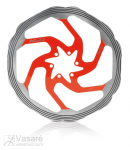 Diskas XLC BR-X58 203/1.8mm, silver/red, CNC frict.ring