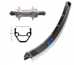 Galinis ratas 28 x 1.75 užsukamam 6/7 blokui, su greitveržle QR 36h, Exal ZX 19 black/silver Niro spokes