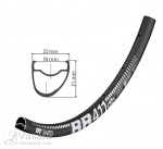 Ratlankis 28" 622-18 DTSwiss RR 441 asymm. juodas