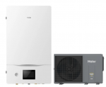 Oras-vanduo &scaron;ilumos siurblys Haier Hydro Split R290 be vandens &scaron;ildytuvo/boilerio 6kW HU102WAHYA/AW062HUGHA