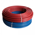 Grindų &scaron;ildymo vamzdis Henco Pe-Xc/AL/Pe-Xc RIXc su raudona izoliacija 6mm d18 50m rulonas