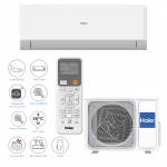 Haier Revive+ 25 oras&ndash;oras &scaron;ilumos siurblys / kondicionierius 2.7 kW vėsinimui, 2.9 kW &scaron;ildymui &ndash; komplektas (AS25RBAHRA / 1U25YESFRA) Su montavimo da