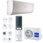 Haier Flexis Matt White 42 oras&ndash;oras &scaron;ilumos siurblys / kondicionierius 4.2 kW vėsinimui, 5 kW &scaron;ildymui &ndash; komplektas (AS42S2SF1FA-MW3/1U42S2SM1FA) Be