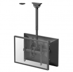 Neomounts NM-C440DBLACK Dual monitor/TV mount ceiling | Adjustable Height, Rotate, Tilt, Swivel | 32-60 "