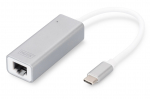 Digitus | USB Type C 3.0 Gigabit Ethernet Adapter 10/100/1000 Mbps | DN-3024 | USB Type-C to RJ45