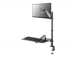 Neomounts Desk Mount | DS90-325BL1 Sit-stand workstation desk | Adjustable Height, Rotate, Tilt, Swivel | 17-32 "