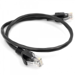 Kabelis Cat5E UTP, 0.5m, juodas