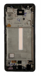 Ekranas tinkantis Samsung A525/A526 A52 4G/5G 2021 su lietimui jautriu stikliuku ir rėmeliu Awesome Black (assembled service pac
