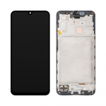 Ekranas tinkantis Samsung A176 A17 5G su lietimui jautriu stikliuku ir rėmeliu Black (service pack)