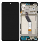 Ekranas tinkantis Xiaomi Poco M4 Pro 5G/Redmi Note 11S 5G/Redmi Note 11T 5G su lietimui jautriu stikliuku ir rėmeliu Black (serv