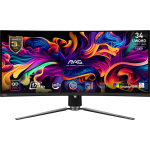 LCD Monitor|MSI|34"|Curved/21 : 9|Panel QD-OLED|3440x1440|21:9|175Hz|Matte|0.03 ms|Swivel|Height adjustable|Tilt|Colour Blac