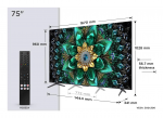 TV Set|TCL|75 "|4K Ultra HD|3840 x 2160 pixels|Flat|16:9|QD-Mini LED|75Q6C