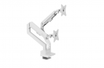 Arozzi Desk Mount | Neo Duo - Gas Spring Monitor Arm AZ-ALZARE-NEO-DUO-WT | Tilt, Swivel, Rotation