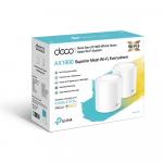 TP-LINK | AX1800 Whole Home Mesh Wi-Fi 6 System | Deco X20 (2-pack) | 802.11ax | 1201+574 Mbit/s | 10/100/1000 Mbit/s