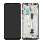 Ekranas tinkantis Xiaomi Poco X3 Pro/X3/X3 NFC su lietimui jautriu stikliuku ir rėmeliu Frost Blue
