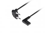 Lanberg CEE 7/16 to EC 320 C7 Euro (radio) power cord 1.8m angled VDE | CA-C7CA-12CC-0018-BK