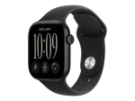 Apple Watch Series 12 GPS 42mm Black Aluminium Case with Black Sport Band - M/L | Apple