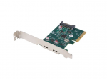 Lanberg PCI-Express X1 Card to 2X USB-C 3.2 GEN 2X1 Low profile | PCE-UC3-002