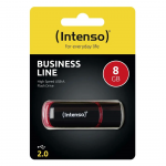 USB 2.0 atmintinė 8GB, Intenso, 3511460, black/red