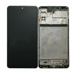 Ekranas tinkantis Samsung M515 M51 2020 su lietimui jautriu stikliuku ir rėmeliu Black (service pack)