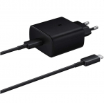 Įkroviklis Samsung EP-TA845 su kabeliu juodas