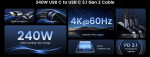 Kabelis USB C ki&scaron;tukas - USB C ki&scaron;tukas 1m 3.2 Gen2 100W 10Gbps 4K@60Hz US355 UGREEN